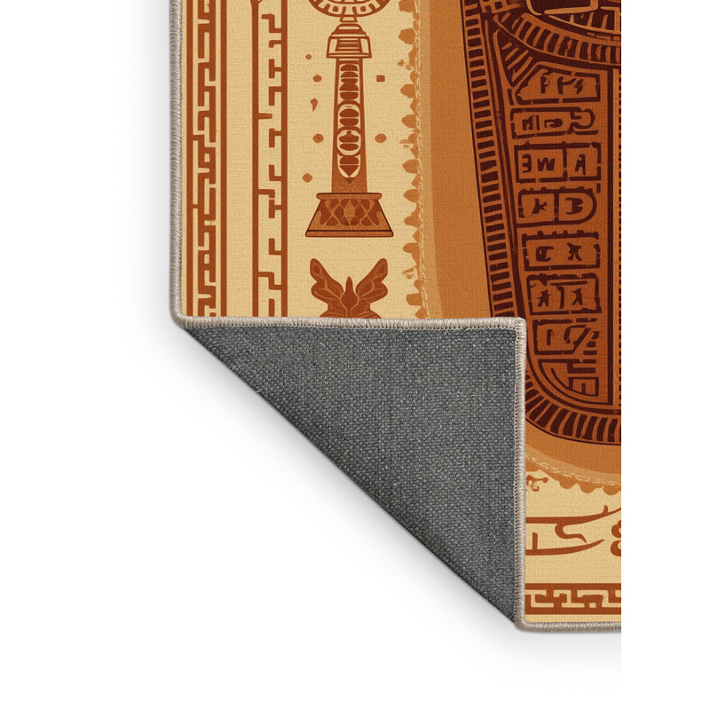 Tapis oriental doux brun moelleux - histoire et civilisation, 4 x 6