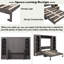 Lit escamotable avec tablettes, tiroirs, bureau et DEL Murphy
