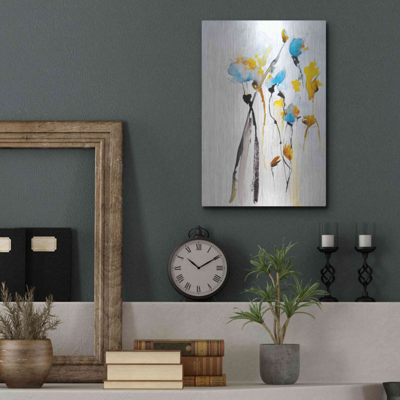 Fleurs bleues II par Jessica Mingo, H 16 po x l 12 po