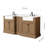 Maxbano 72" Double Bathroom Vanity With White Rectangular Sinks-108920092