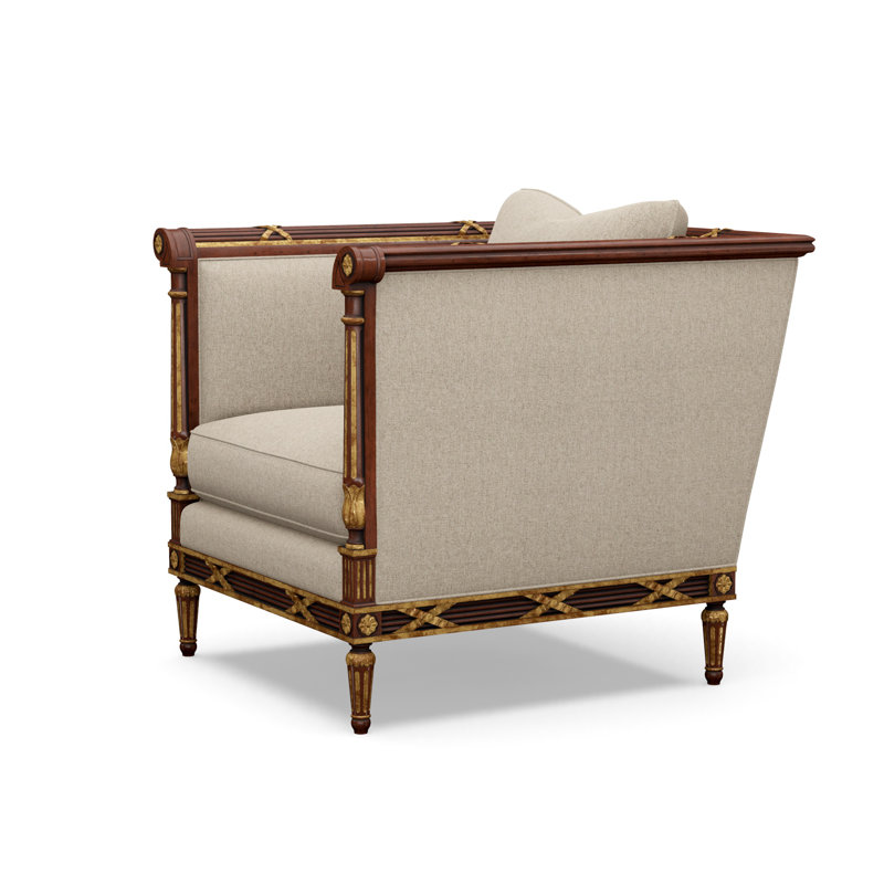 The Regent's Visit  Accent Chair, Brown Polyester