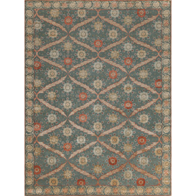Arcadia Oriental Area Rug in Galapagos/Khaki/Paprika/Ivory