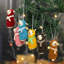 4.3'' Handmade Wool Animals Hanging Figurine Ornament
