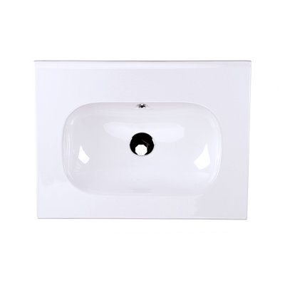 LACAVA Aquatre 18'' White Porcelain Rectangular Bathroom Sink with Overflow