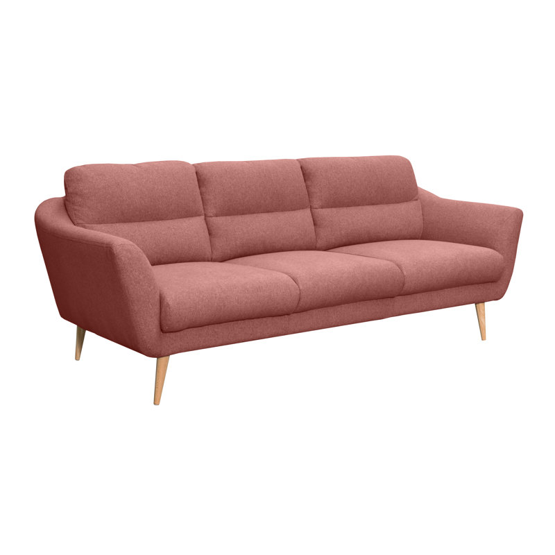 Rooney Odense 3 Seater Upholstered Sofa, Pink