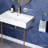 Claire 30" Ceramic Console Sink White Basin-1432270715