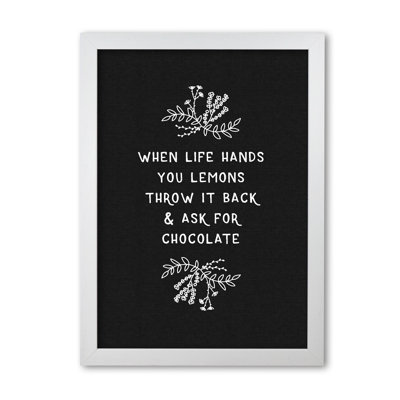 When Life Hands You Lemons 1 Piece Single Picture Frame Wall Art
