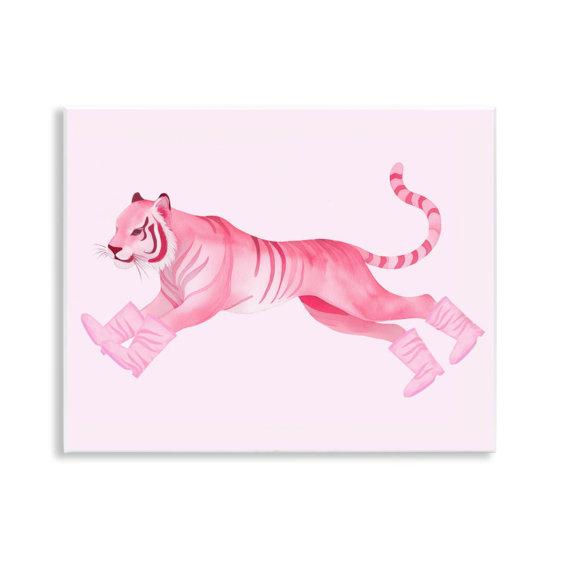 "Tigre qui court dans les bottes", art mural par Daphne Polselli