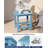 Outdoor Side Table All Weather HIPS Adirondack Patio Side Table Mordern Square End Table for Lawn, Pool, Backyard, Porch, Blue-283375916