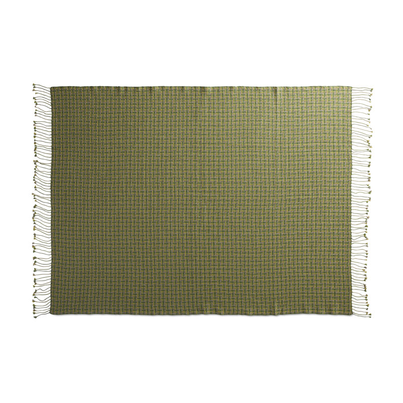 Chaperone Hand Woven Throw Blanket, Green