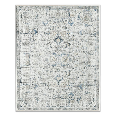 Chenille Mashine Washable Vintage Indoor Arae Rug with Non-Slip Backing for Bedroom Living Room Kitchen Entryway