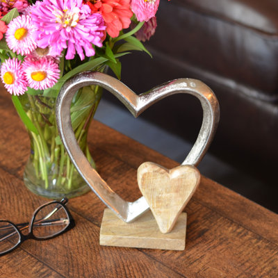 Double Eternity Heart Sculpture