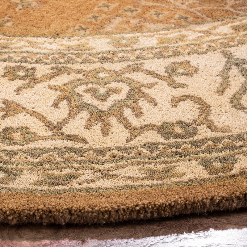 Molter Bergama Hand Tufted Wool Oriental Rug, Round 8'