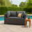 Kalinowski Premium Outdoor Loveseat With Adjustable Feet, Splash-Proof Cushions & Secure Seat Clips-109306384