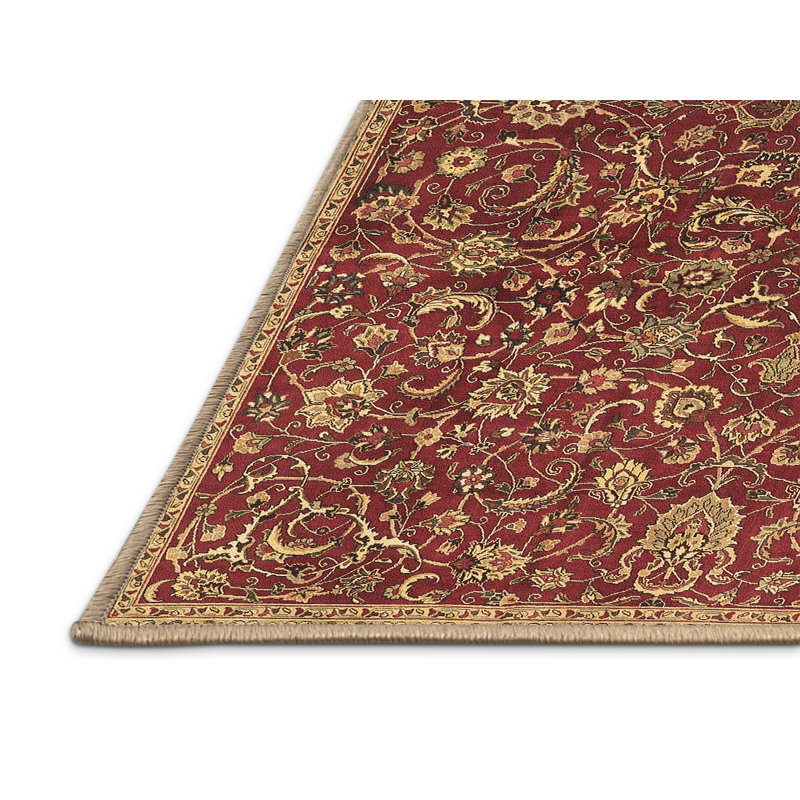 Tapis brun lavable à la machine Hrant Traditional 4292, Tapis de couloir 2 pi x 5 pi