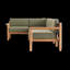 Haven 5-Piece Teak Outdoor Sectional with Sunbrella Cushions and Wooden Armrest-2012959757