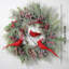 Guirlande de Noël perroquet rouge artificiel à la main avec guirlande de Noël 17,7 pouces