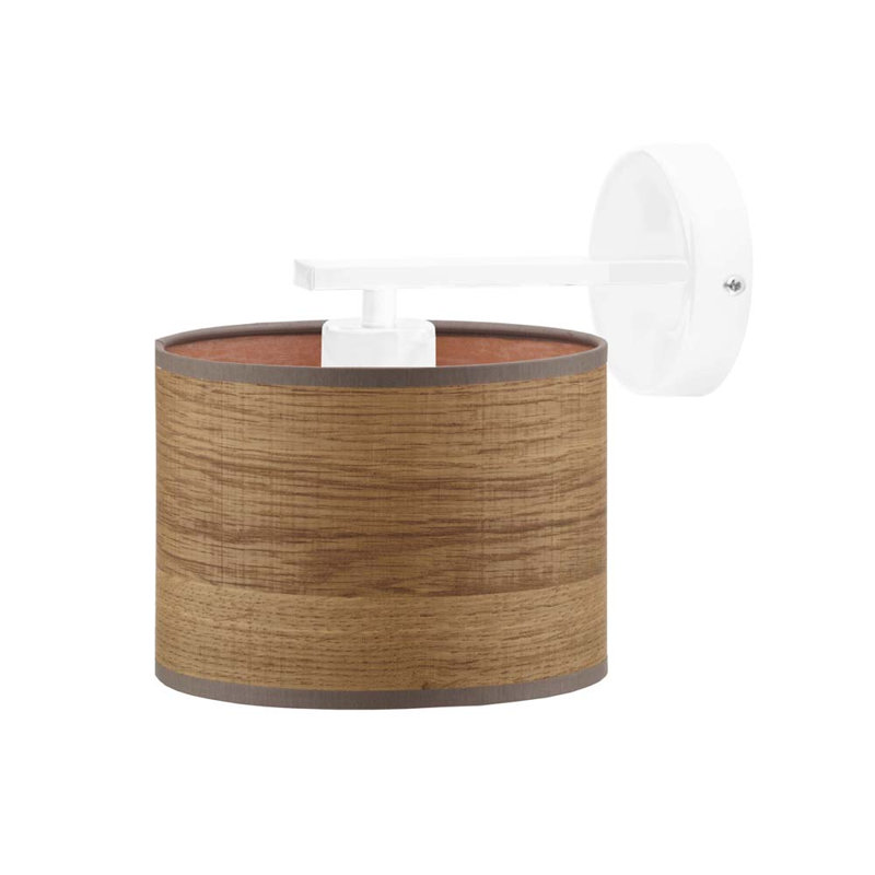 Blaikley Steel Armed Sconce, Brown, White