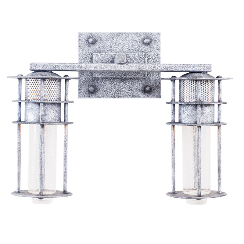 Anchorage Rugged Iron 2-Light Outdoor Vanity Fixture