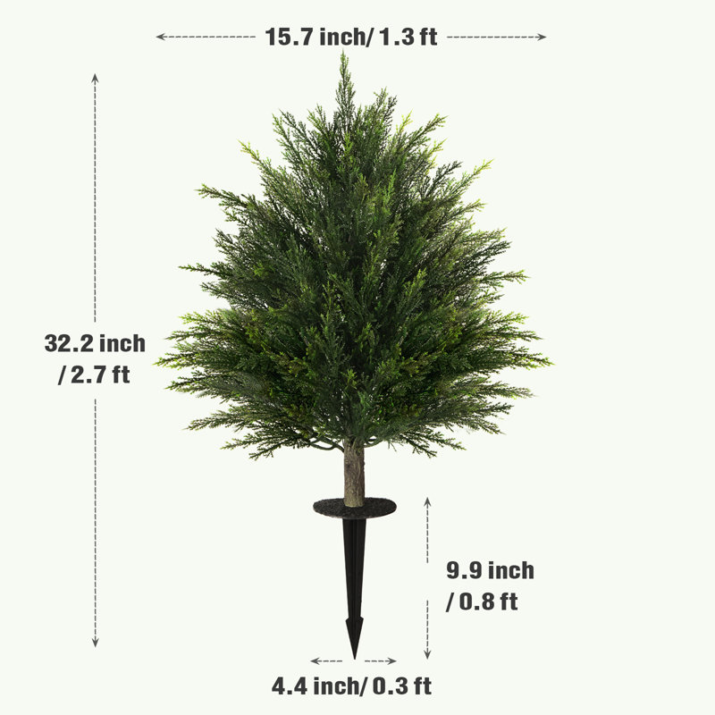 32?Artificial Simulation Cedar Suit Tower Shaped Leaf Fake Tree