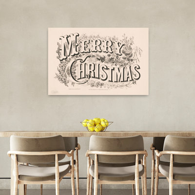 «Vintage Merry Christmas Classic Traditional Vintage Vintage Ivy Nature Winter», reproduction d'art murale