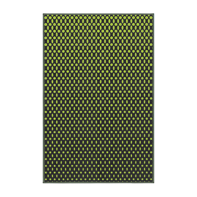 Tapis vert / noir à motif géométrique Vauxhall, Rectangle 4 pi x 6 pi