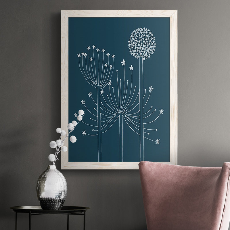 "Graphic Alliums II", reproduction d'art sur toile encadrée, Blanc, H 37,5 po x l 27,5 po x P 1 po