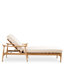 Manzo Outdoor Teak Chaise Lounge