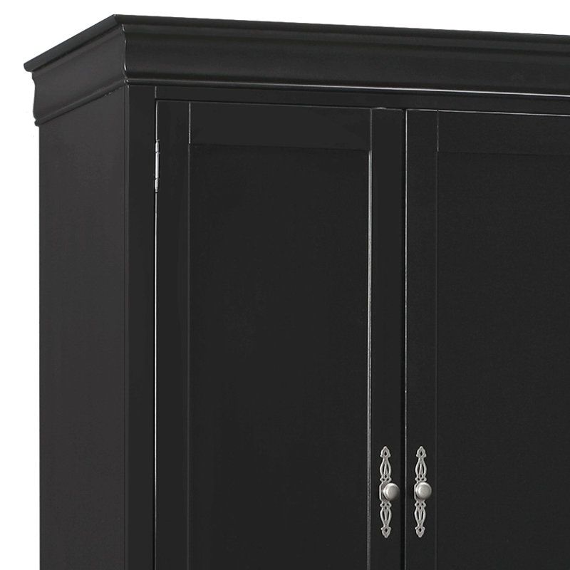 Armoire de rangement élégante en bois, Noir