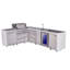 Mont Alpi Premium 4-burner 82 "x113" L-shaped Deluxe Stainless Steel Modular Outdoor Kitchen Island Bbq Gas Grill + Side Burner + Beverage Center Refrigerator Faucet & Sink + Storage Drawers & Cabinets