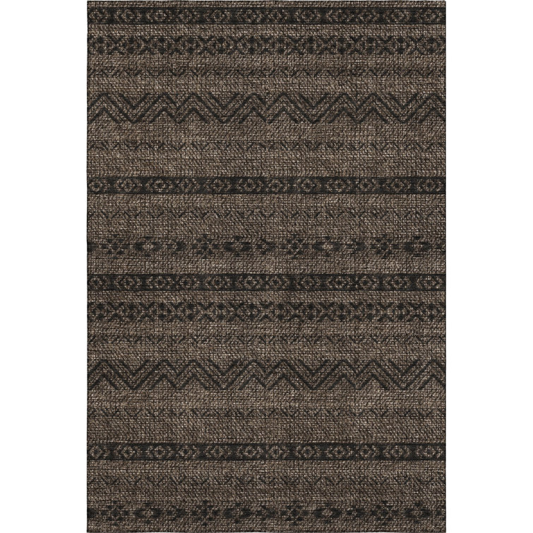 Premium Machine Washable Prisco Chocolate Rug