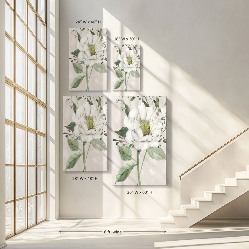 "Garden Elegance I" par Carol Robinson, reproduction sur toile, H 28 po x l 48 po x P 1,5 po