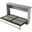 Lit simple pliable dans une armoire grise - robuste, robuste et pliante