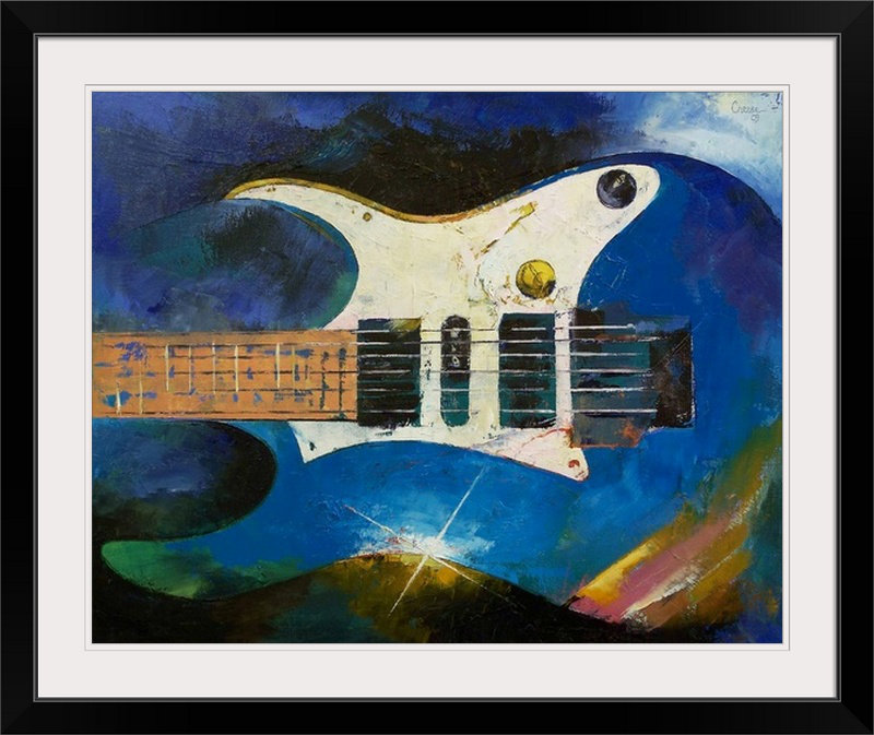 Anjlee Electric Guitar by Michael Creese - Print Winston Porter