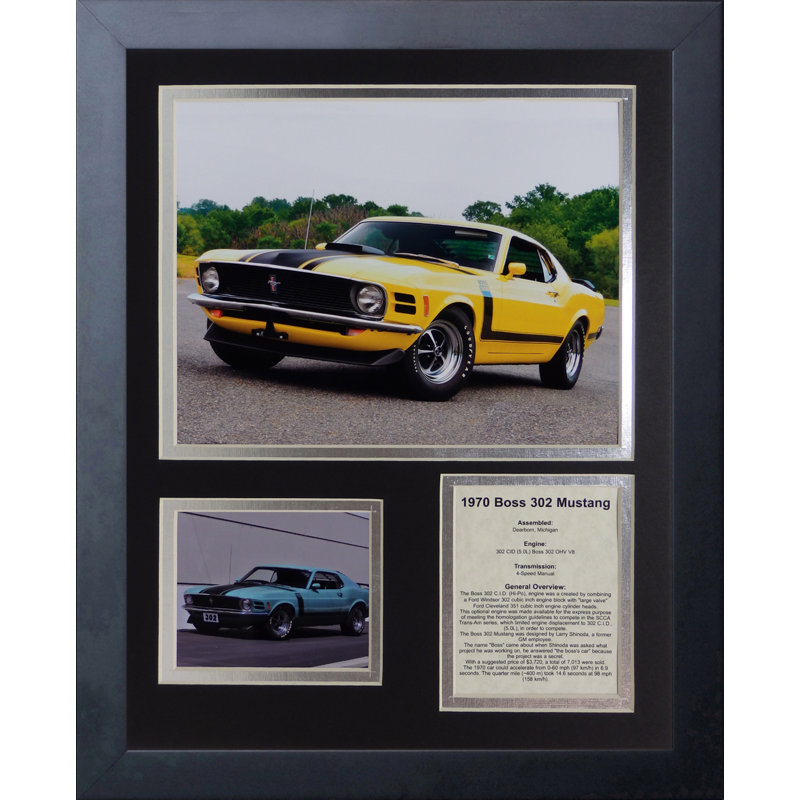 Souvenirs encadrée 302 1970 ford mustang