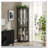 Lighted Corner Curio Cabinet-1930877963