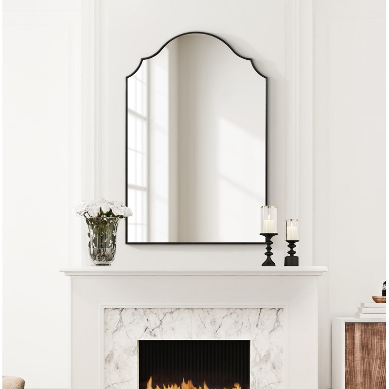 Miroir d'appoint Aleeza, Noir, 36 po x 24 po
