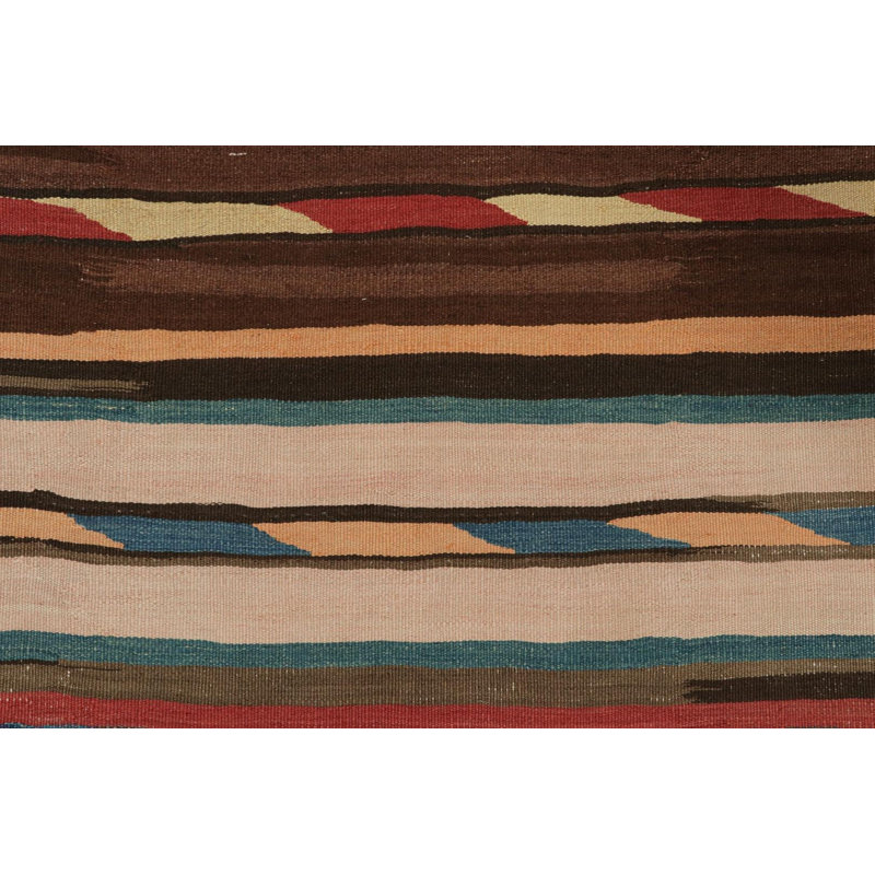 Vintage Kilim Rug In Polychromatic Stripes By Rug & Kilim