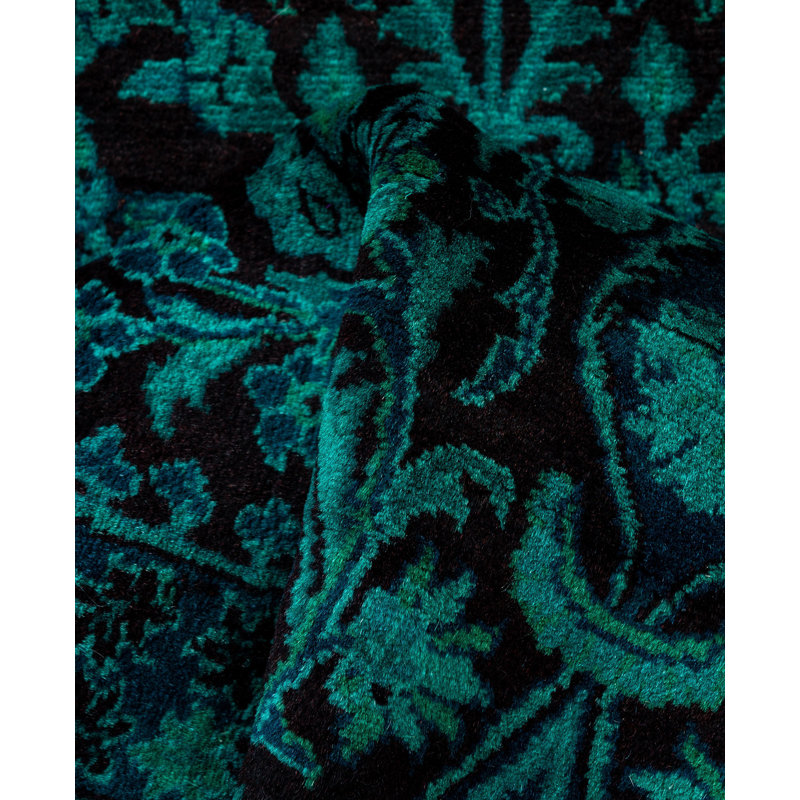 Overdyed One-of-a-Kind 3' 1" X 5' 2" Hand Knotted Area Rug