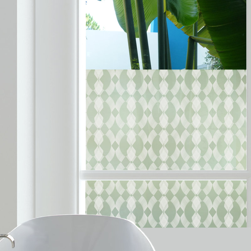 Adhésif de protection d’intimité pour fenêtre Harlequin, H 48 po x l 36 po, Blanc, Oui