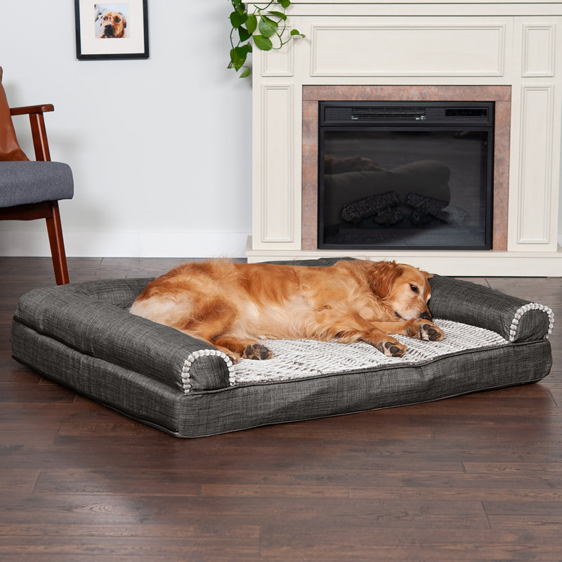 Canapé-lit Luxe, Gris anthracite, Mousse orthopédique, Jumbo (l 40 po x P 32 po x H 4 po)