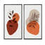 Minimalistic Abstract Designs in Retro Colors I - Ensemble de 2 peintures-1200265586-1200265587