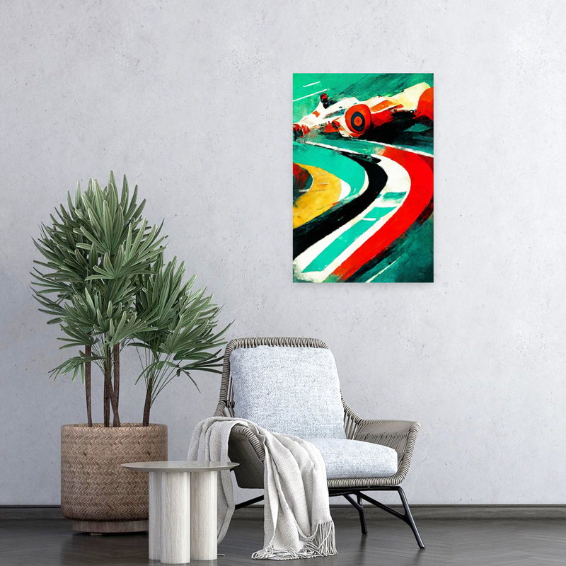 Art mural Vivid Racing Action, 24" H x 16" W