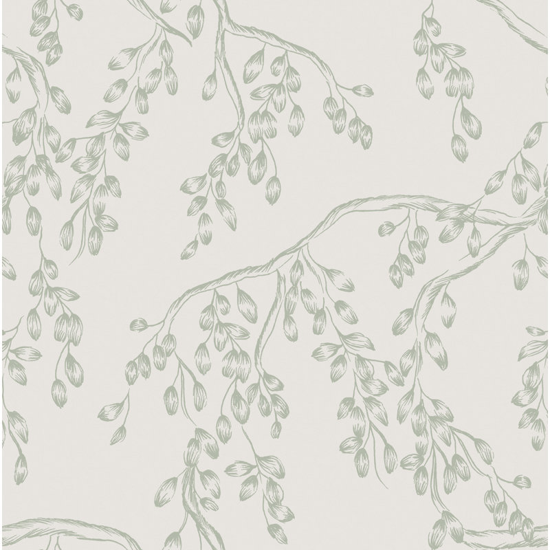 Papier peint Laura Ashley Rainham Willow Sage, Vert