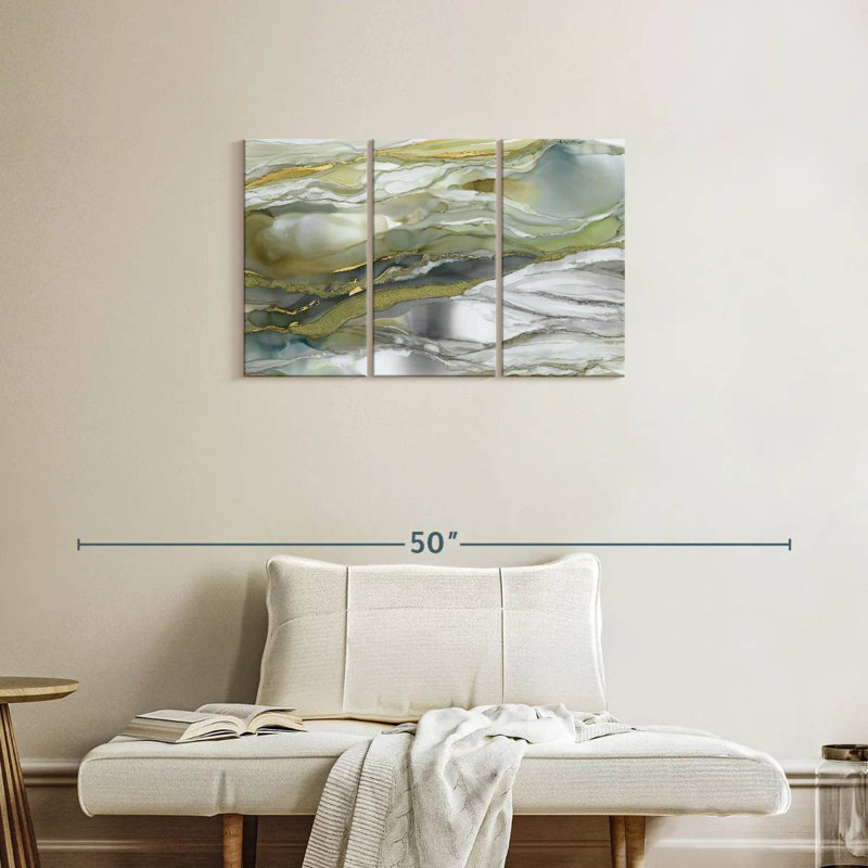 Avery Marbled Glass I, 20" H x 33" W