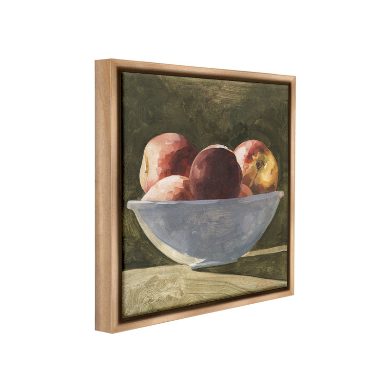 «Shadow Apples Still Life» par Emma Caroline sur, Cadre flottant orme Montalcino, H 18 po x l 18 po