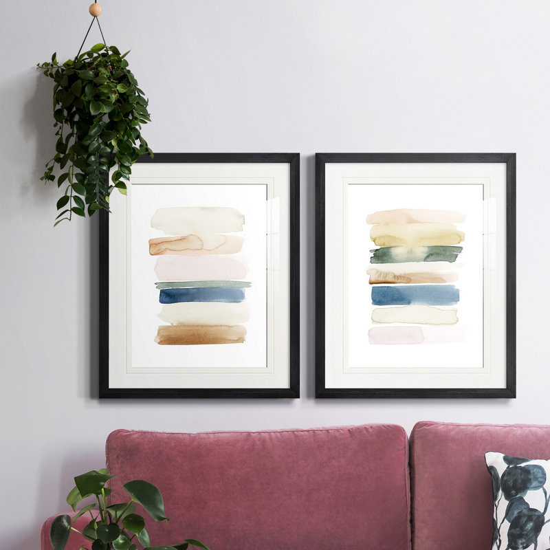 «Faint Swatches I», reproduction encadrée de qualité supérieure - prête à être accrochée