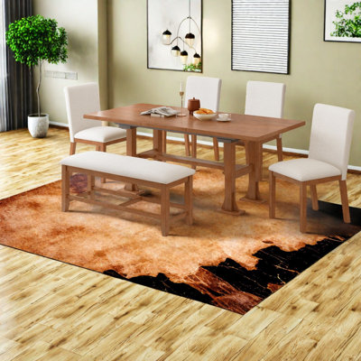 Extendable Wood Dining Table Sets(must Include Both Table And Chair), Farmhouse