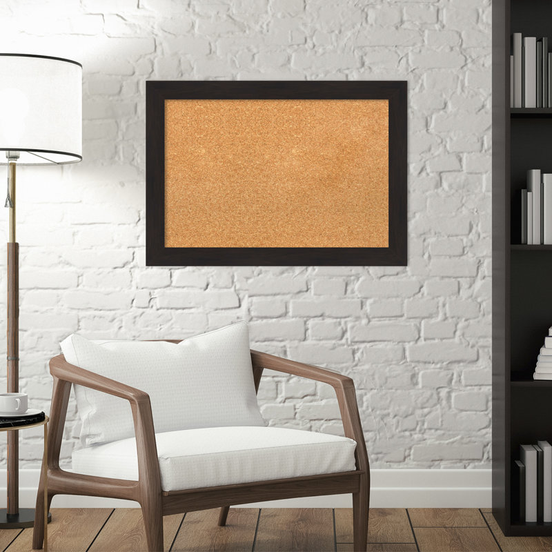 Panneau de liège mural Furniture, H 1 pi 7 po x l 2 pi 3 po, Espresso brun étroit