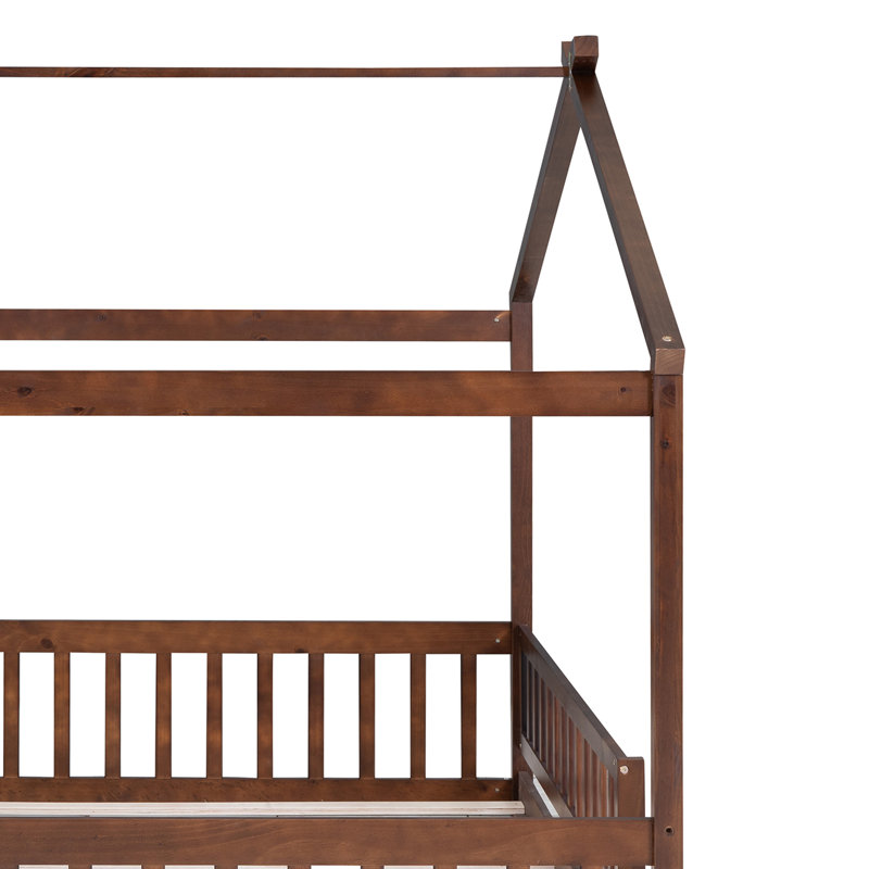 Lit pour enfant Azusa, Double, Noyer